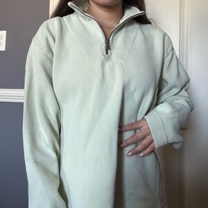 Mint Green Quarter-Zip Pullover